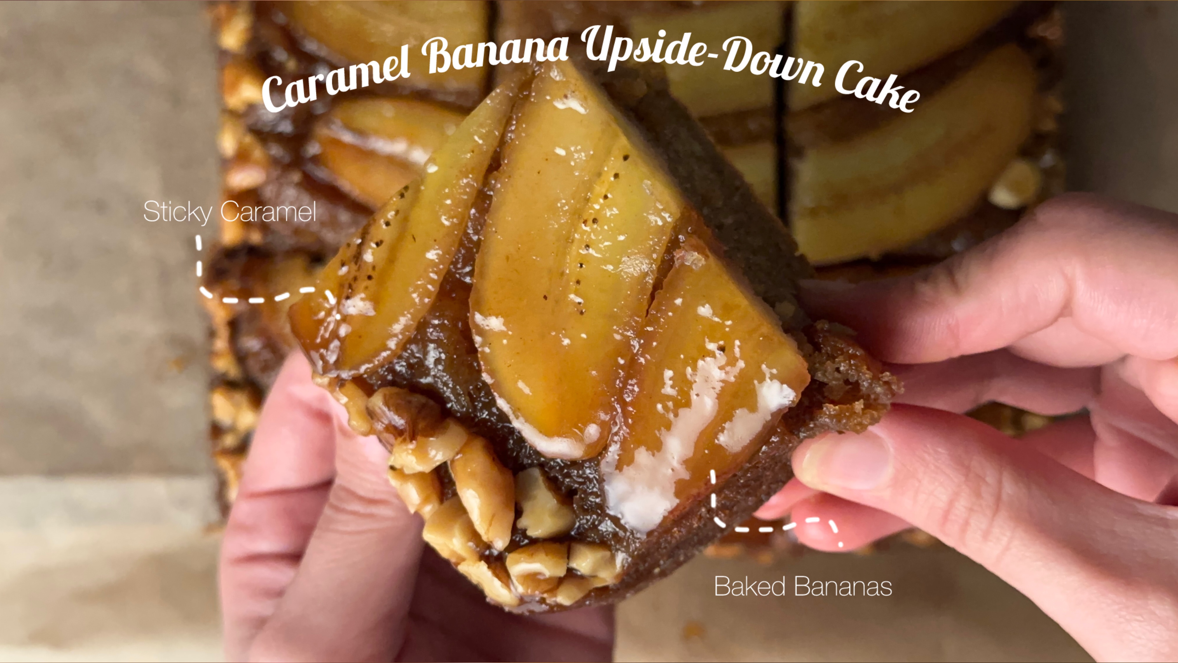 Caramel Banana Upside-Down Cake